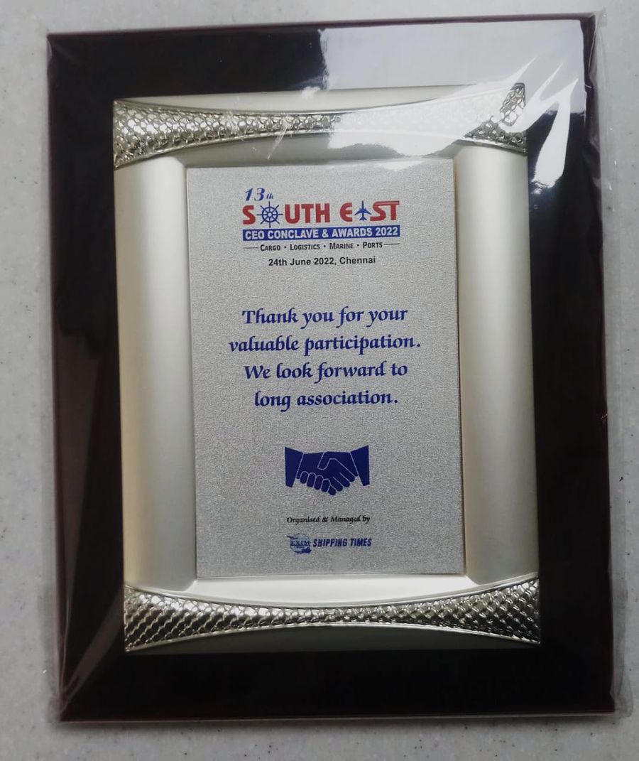 Award or certificate presented to Professional Impex